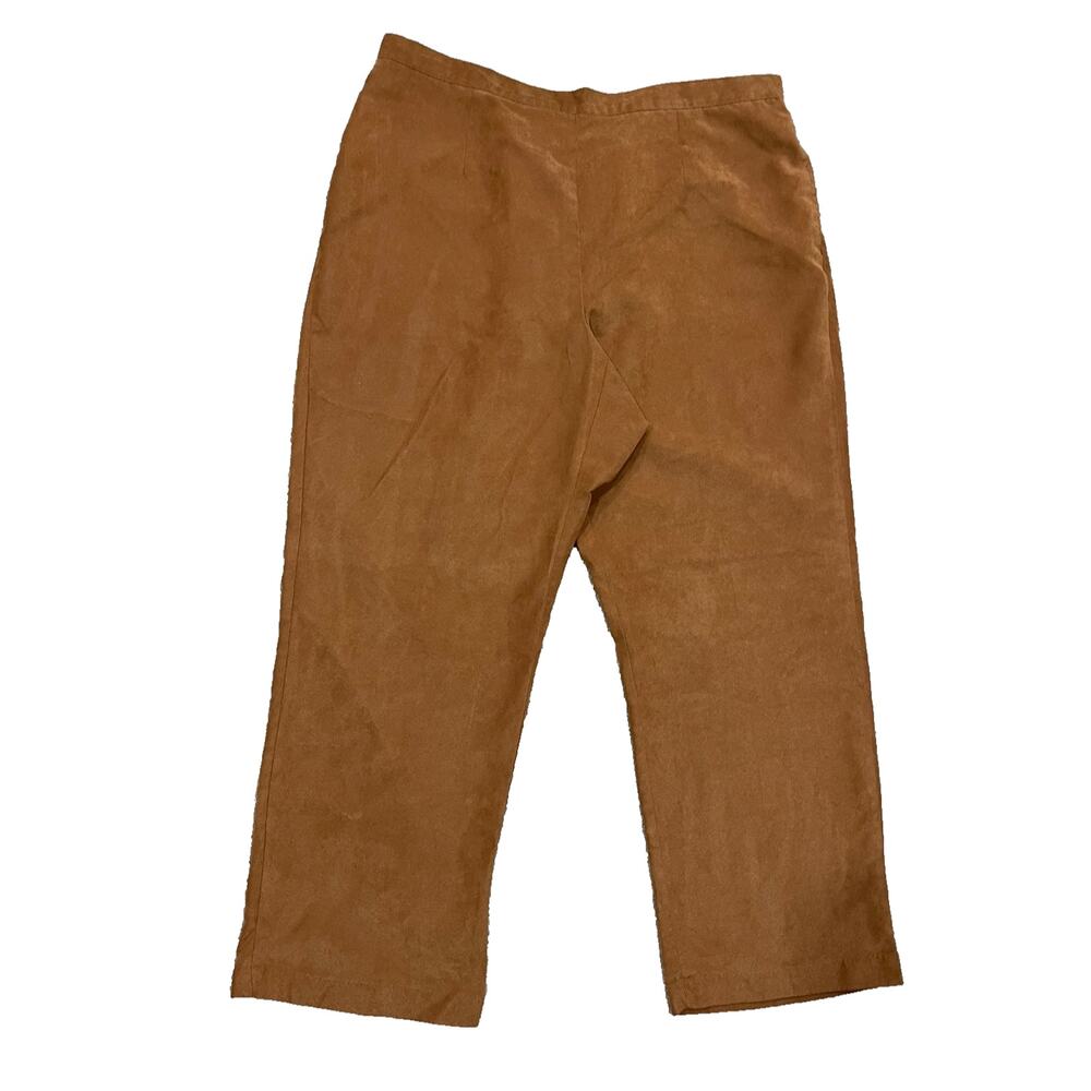 Alfred Dunner Women's Pants Corduroy Chestnut Brown Plus Size 20W Stretch Ribbed